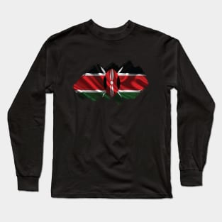 Kenyan Flag Long Sleeve T-Shirt